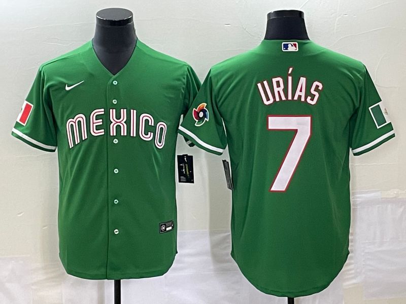 Men 2025 World Cup Mexico #7 Urias Green Nike MLB Jersey style 3185->more jerseys->MLB Jersey